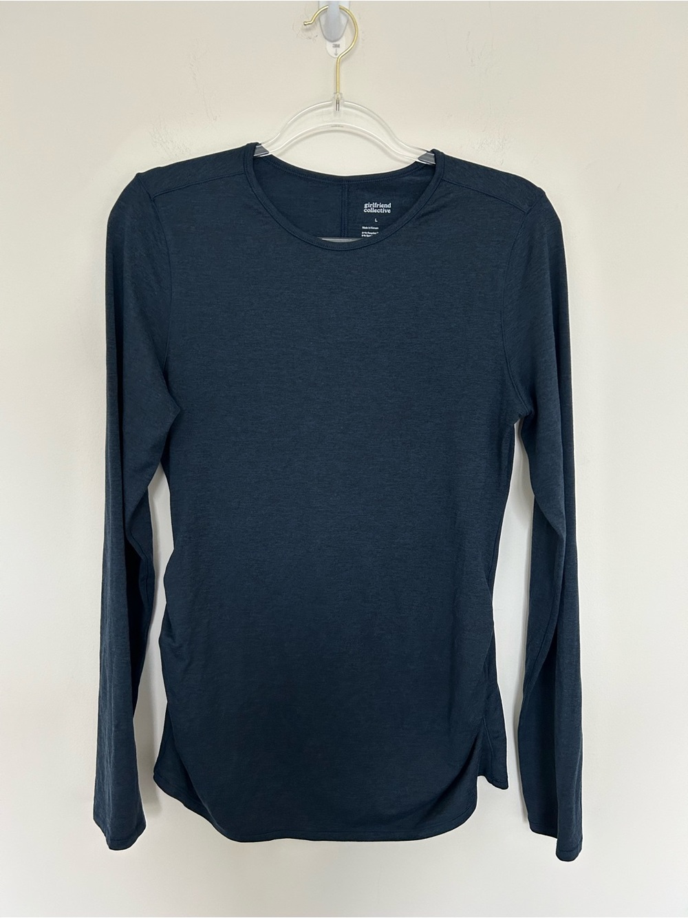 Girlfriend Collective Long Sleeve Active Shirt Dark Blue Size Large